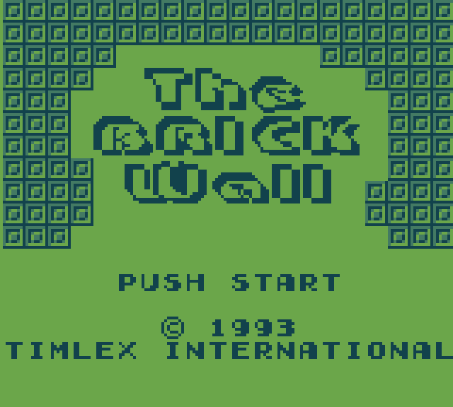 Brick Wall, The Title Screen